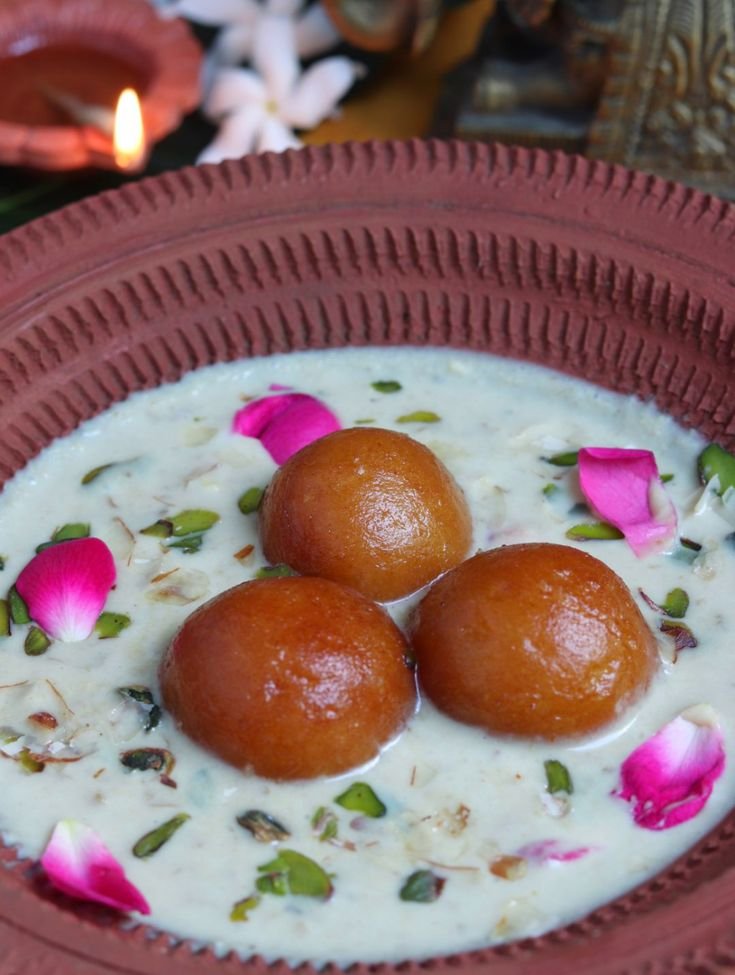 Gulab Jamun with Rabri